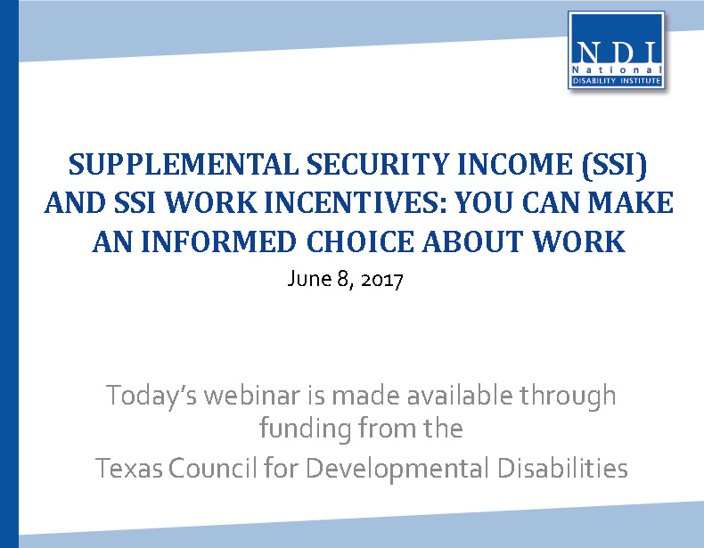 Understanding Employment Options and Supports Texas Council for