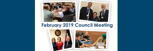 Image of people smiling that attended the council meeting for TCDD in February 2019