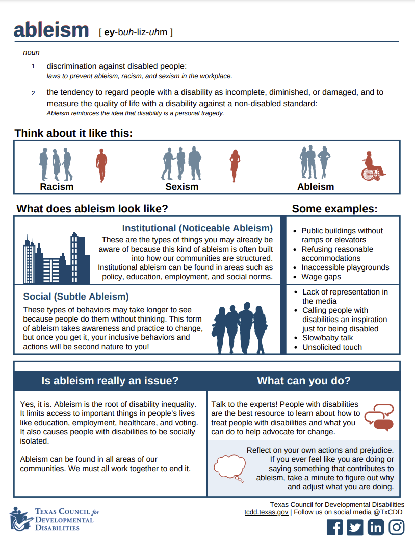 Ableism one page fact sheet thumbnail