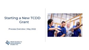 Training Video thumbnail - Starting a New TCDD Grant