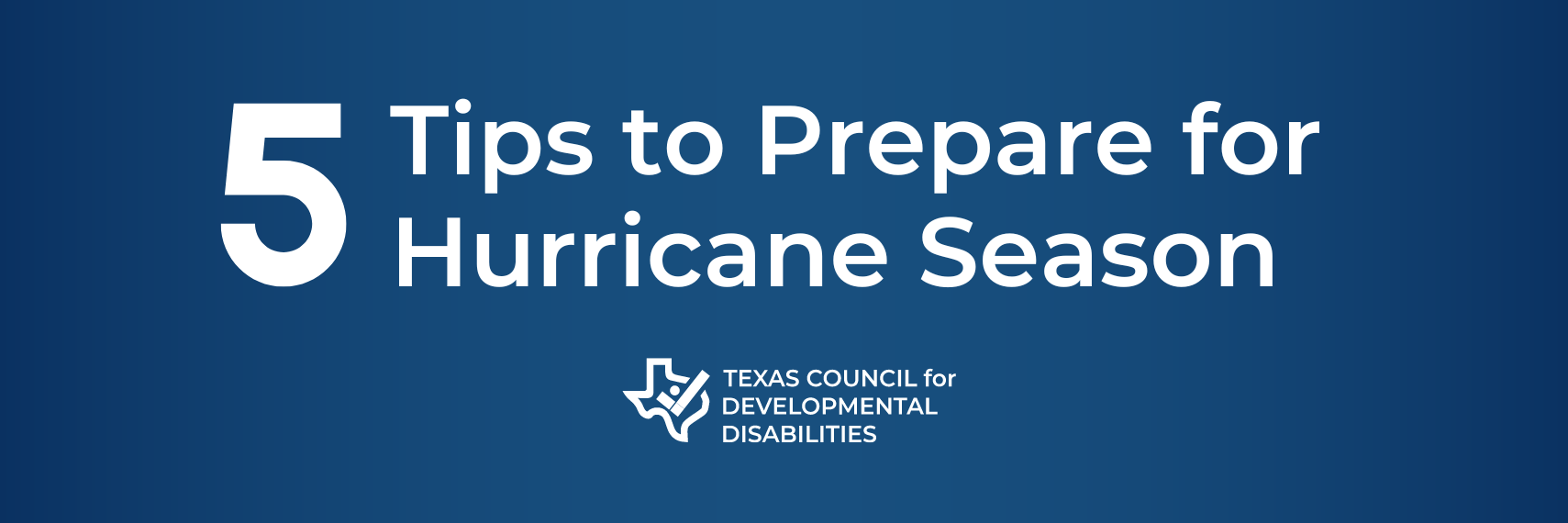 Text graphic that says 5 tips to prepare for hurricane season