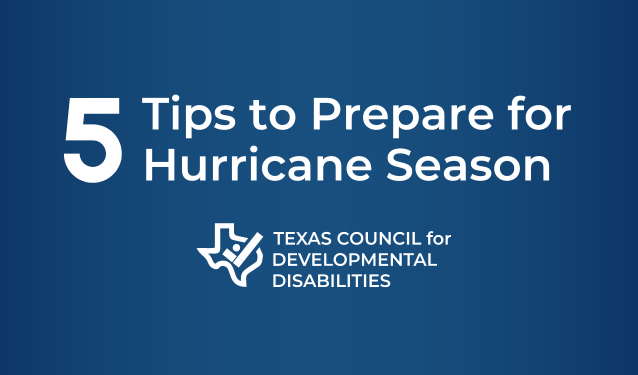 Text graphic that says 5 tips to prepare for hurricane season
